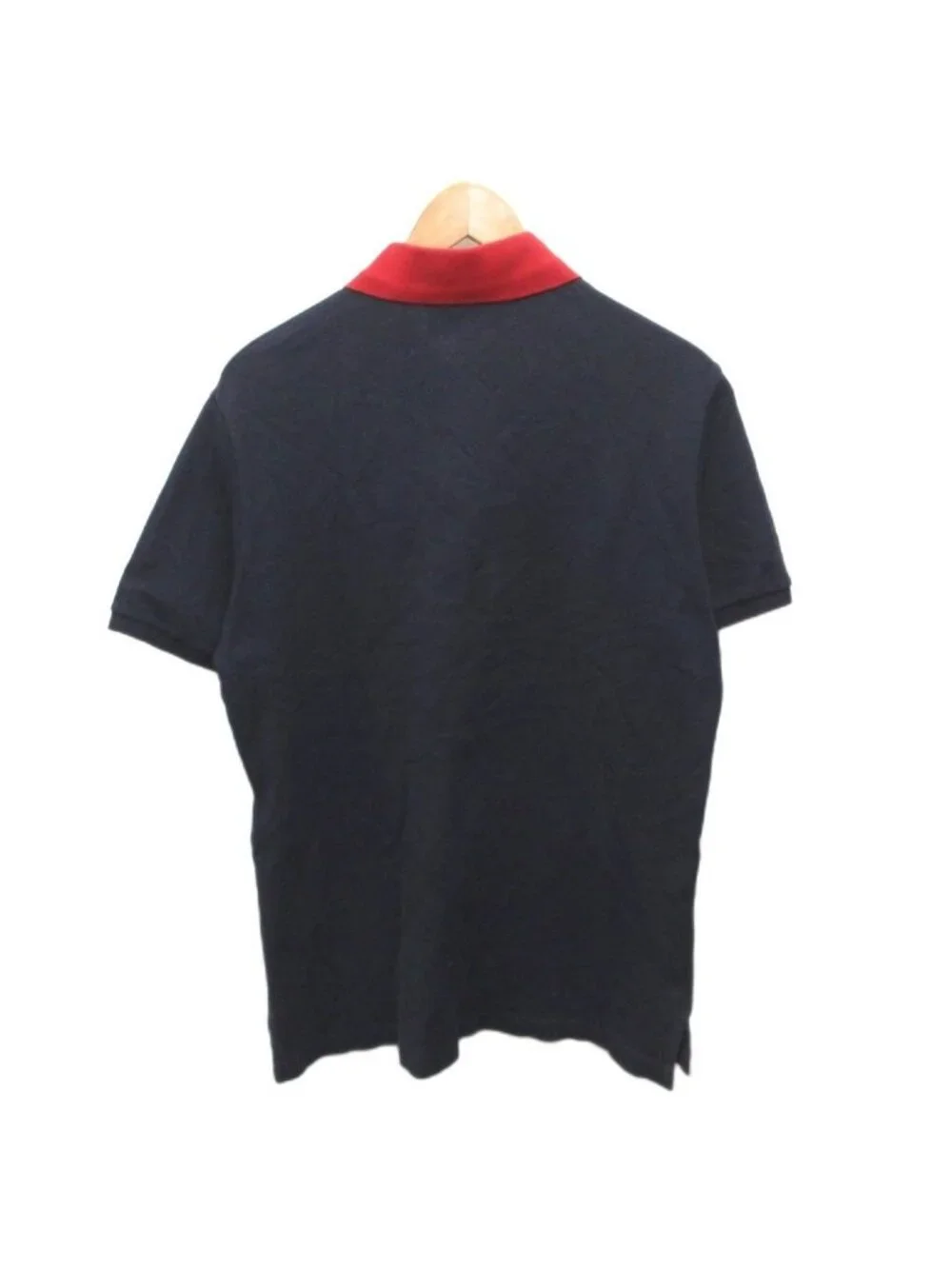 Gucci GG Logo Polo Shirt Short Sleeve Embroidery Cotton x S Navy